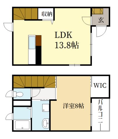 ちょっと珍しい？！2階建ての1LDKが募集中です！！